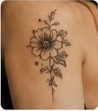 Floral tattoo style